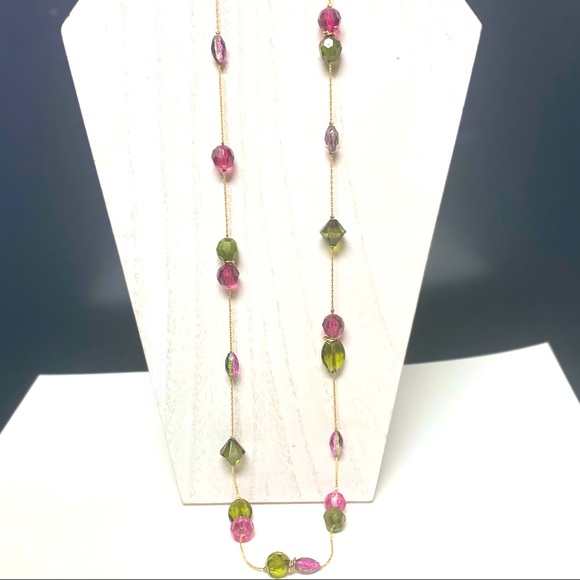 Erica Lyons Pink charming Glass beaded Necklace NWT - Picture 3 of 12